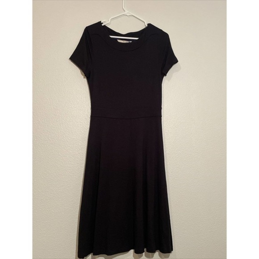 Boden Black Short Sleeve Midi Dress